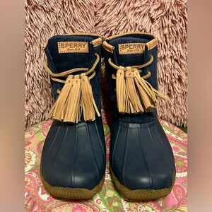 Sperry: Saltwater Tassel Navy ; women’s size 7 (cm=24)